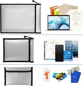 Огнеупорная и водонепроницаемая сумка-органайзер для документов различных размеров с надежной застежкой-молнией - Product Image 2