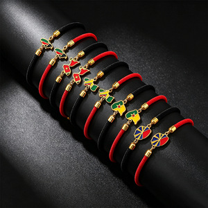 Pulsera de mapa chapada en oro de 18 quilates antideslustre - Brazalete esmaltado de Reunión, <span class=keywords><strong>Martinica</strong></span>, Guadalupe, Guyana - Joyería bohemia al por mayor - Product Image 1