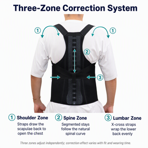 Cinturón de Soporte <span class=keywords><strong>Lumbar</strong></span> Elástico, Almohadilla Ergonómica Moldeada para la Espalda, Correas de Compresión de Doble Capa para Alivio Diario del <span class=keywords><strong>Dolor</strong></span> de Espalda y <span class=keywords><strong>Hernia</strong></span> - Product Image 2