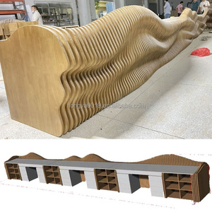 Escritorios de Recepción Contemporáneos con Diseño Moderno en Madera para Hoteles, Centros Comerciales, Edificios de Oficinas, Tiendas Minoristas y Salones - Product Image 4