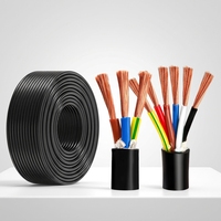 Cable de Cobre Flexible RVV con Aislamiento de PVC, Cable de Control con Cubierta de PVC, 300/500V, 2, 3, 4, 5 Núcleos, 0.2mm², 0.3mm², 0.5mm², 0.75mm², 1mm²