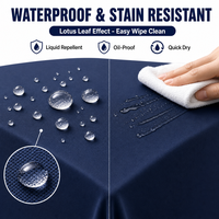 Nappe personnalisée en polyester sans plis avec sublimation par transfert thermique, chemin de table et ensemble nappe avec logo pour événements marketing