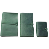Papiers de Remplissage Classiques Créatifs Faits Main en Cuir Véritable pour Agenda Rechargeable avec Insert de Carnet de Voyage en Cuir Crazy Horse