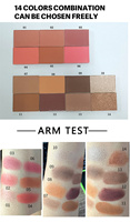 Poudre compacte minérale de marque privée, blush, miroir, étui de maquillage portable, 2-en-1, contouring du visage, fini mat, 8g, certifié MSDS