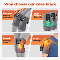 Ceinture de massage électrique sans fil pour les genoux, soulagement de la douleur arthritique, coussinets chauffants vibrants pour les épaules, les coudes et les genoux