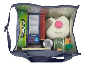 <b>Heavy</b> <b>Duty</b> Insulated Smart Shopping Bag with Durable Oxford and Easy Access <b>Zipper</b> Closure for Grocery Hauling - Product Image 5
