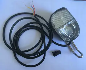 Evrensel ön ışık 24v36v48v LED lamba + boynuz ve reflektör elektrikli Scooter katlanır bisiklet elektrikli bisiklet MTB ATV anahtarı