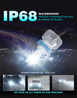 Nuevas Luces LED para Automóvil al por Mayor, 6000K, 12V, Impermeables, Doble Color, Bombilla LED H11, Material de Aluminio, Chip CSP 7547, Luz Alta y Baja