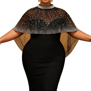 Nuevo Vestido Elegante Sin Mangas para Mujer con Capa de Lentejuelas, Vestidos de Noche de Moda - Product Image 2