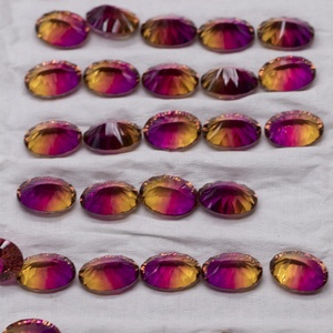 12X16Mm Hình Dạng Hình Bầu Dục Dưa Hấu Tourmaline Đá Quý Thủy Tinh Lỏng Tổng Hợp Tourmaline - Product Image 5