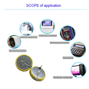Commercio all'ingrosso di Prezzi di Fabbrica 3V batteria a bottone al litio CR2032 con schede di saldatura per i sensori - Product Image 4