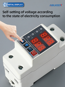 63A tự điều chỉnh thông minh hiện tại và điện áp hiển thị kỹ thuật số mét đường sắt gắn quá áp và bảo vệ thấp - Product Image 2