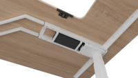 Bureau d'ordinateur en forme de L de coin de levage électrique personnalisé pour le bureau