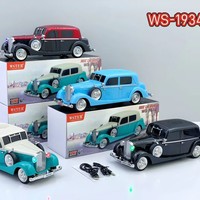 Enceinte Bluetooth WSTER, modèle de voiture classique vintage WS-1934, caisson de basses portable, son stéréo, radio FM, insertion de carte
