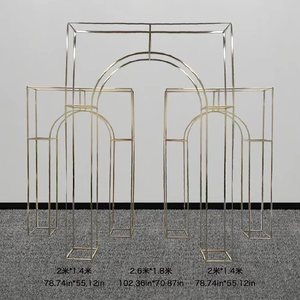 KE-FS004 <b>Wedding</b> Stage Gold Metal Iron Frame Flower <b>Stand</b> Screen Background Gold Arch Frame <b>Backdrop</b> Decoration - Product Image 4