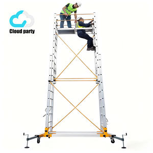 Cloud-party Hot Selling Aluminum Alloy Mobile <strong>Extension</strong> Scaffolding Multifunctional Telescopic Scaffolding <strong>Tower</strong> - Product Image 6