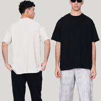 Kaos Katun Pria Yiyi 235g Heavyweight, Dapat Disesuaikan, Bernapas, Gaya Amerika, Merek Trendi, Katun Combed, Kasual