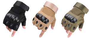 屋外ハーフフィンガーメンズ機器タクティカルグローブハードナックルレザー最高の滑り止めタクティカルグローブ - Product Image 3