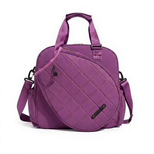 Bolsa Deportiva Acolchada de Nailon con Cierre de Cremallera y Correa para el Hombro en Colores Rosa, Morado, Naranja, Verde Azulado, Blanco y Negro - Product Image 2