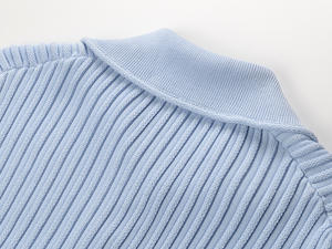 <span class=keywords><strong>Abito</strong></span> in <span class=keywords><strong>Maglia</strong></span> <span class=keywords><strong>Blu</strong></span> a Mezza Manica Lunghezza Midi per Donna - Product Image 4