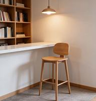 Tabourets de bar contemporains de style britannique de luxe, en chêne massif, pour la maison