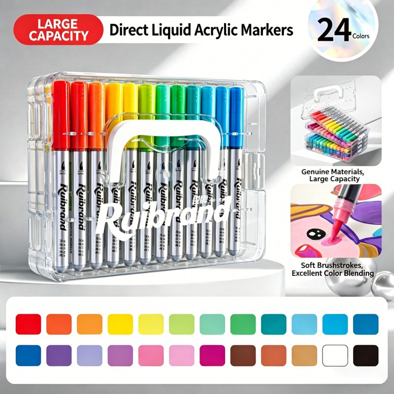 24 couleurs Pointe souple