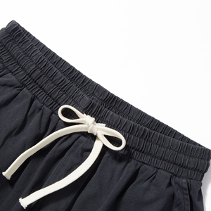 Mùa hè không co rút 230 gram giặt màu cổ để làm thiết kế dây rút cũ phong cách mới của nam giới vẫn có thể mặc ngắn - Product Image 3