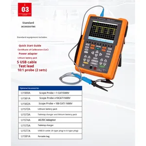 Oscilloscope portable Keysight U1610a avec fréquence d'échantillonnage de 1 GSa/s, résolution 12 bits, dimensions 5,7x4,3x1,1 pouces, garantie 1 mois - Product Image 4