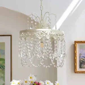 French Light Luxury LED Chandelier Modern Retro Crystal Living Room Dining Room Chandelier
