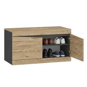 Banc à chaussures en <span class=keywords><strong>bois</strong></span> avec siège, 2 portes, espace de rangement, entrée, couloir, salon - Product Image 5