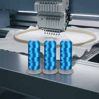 Fil à broder pour machine à broder informatisée, polyester tri-lobal 120D/2, résistant à la décoloration, très vendu