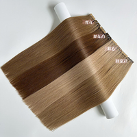 RTS 100% queue de cheval humaine cuticule Extensions de cheveux Double dessiné Remy peau trame bande teint Invisible bande Extensions de cheveux
