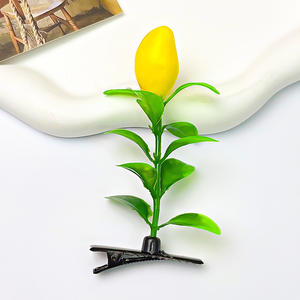 DIY Flower Plant Elastic Hairpin PC Material Hair Clip Accessory for Women & Girls for Hair Styling & Easter Decoration - Product Image 4