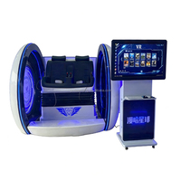 Cinéma d'intérieur de réalité virtuelle de simulateur de chaise d'oeufs de double commercial de 9D VR avec le casque de PC en métal pour la maison ou le centre commercial