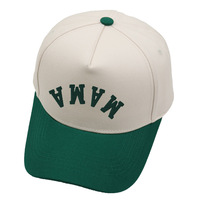 Gorra de béisbol de 5 paneles de algodón estilo Dobby con logotipo bordado en 3D personalizado para hombre gorras deportivas para correr de dos tonos con puntos de terciopelo