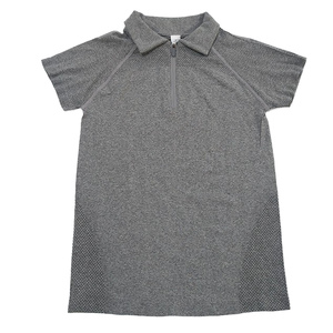 Nouveau T-shirt de sport tricoté à demi-zip, uni, respirant et élastique, à manches courtes, de haute qualité, pour le golf, le tennis, le yoga, style 2025 - Product Image 1