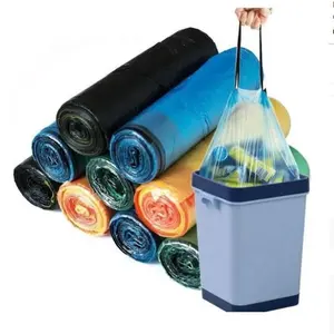 EW-bolsas de basura de cocina de limpieza, producto personalizado, más gruesas y desechables con cordón