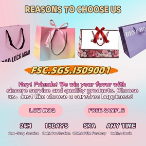 Custom Window <b>Gift</b> Packaging Paper Bags <b>Wedding</b> Shopping Toys Flower Packing Bag for Clothing Pvc <b>Box</b> with logo Printed Luxury - Product Image 3