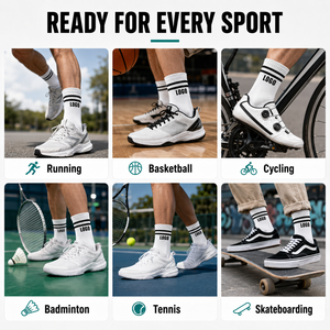 Fabricant de chaussettes, chaussettes de sport personnalisées pour hommes, chaussettes athlétiques en coton, chaussettes unisexes, chaussettes à logo personnalisé, design personnalisé pour hommes - Product Image 6