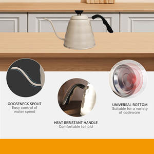 Logotipo personalizado Chaleira De Água Multi Cor Camping Chaleira De Café Chaleira De Aço Inoxidável Gooseneck Cafeteira - Product Image 3