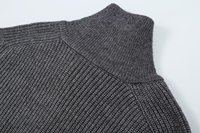 Ensemble femme 2026 : Nouveau haut tricoté décontracté à col montant et fermeture éclair + pantalon tricoté rétro à taille élastique pour femme