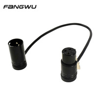 Câble XLR mâle à femelle 3 broches Connecteur d'origine Cordon d'angle audio pour microphone équilibré