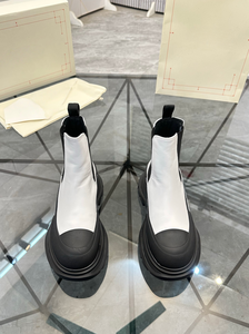 Chaussures de course montantes en cuir véritable pour hommes et femmes, collection automne-hiver 2026, nouvelle collection, amortissantes, style simple, chaussures décontractées pour couple - Product Image 2