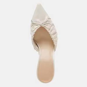 Escarpins à talons fins <span class=keywords><strong>pour</strong></span> femmes 8 cm Bout pointu Volants Dentelle supérieure Design <span class=keywords><strong>Semelle</strong></span> dure Chaussures d'été Hauteur croissante - Product Image 1