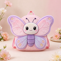 Sac à dos en peluche mignon pour enfants, motif insecte, sac à dos en peluche animaux en peluche, sac à dos personnalisé en forme d'abeille, papillon, coccinelle, cadeau pour enfants