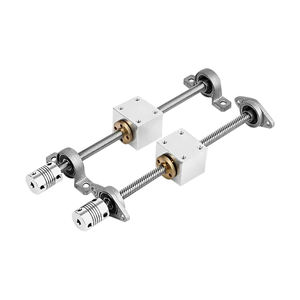 Yüksek hızlı yüksek sıcaklık dayanımı yüksek hassasiyetli çelik CNC vidalı Motor rulman lineer kılavuz yamuk kurşun vida seti - Product Image 4