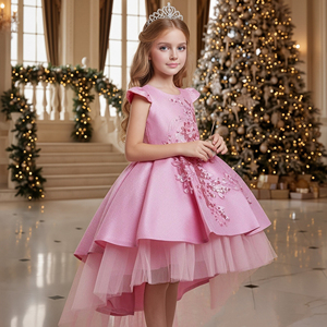 <span class=keywords><strong>Robe</strong></span> de mariée style occidental pour fille, élégante <span class=keywords><strong>robe</strong></span> à col rond pour bébés filles, robes perlées pour enfants de 10 ans - Product Image 1