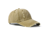 Casquette de baseball en jean vierge usée personnalisée OEM Casquette de papa en tissu denim vieilli unisexe Casquette en jean bleu délavé de luxe