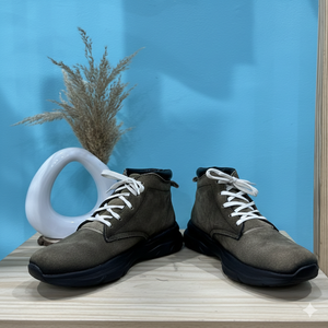 Chaussures en daim de chèvre 100% cuir, dessus en cuir véritable, durables, écologiques, confortables, semelle extérieure en caoutchouc/cuir véritable, toutes tailles - Product Image 4