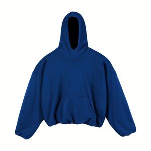 Sweat à capuche d'hiver pour homme, coupe classique, en molleton 100% coton, couleur personnalisée, grammage lourd, écologique, avec logo imprimé en sérigraphie - Product Image 4